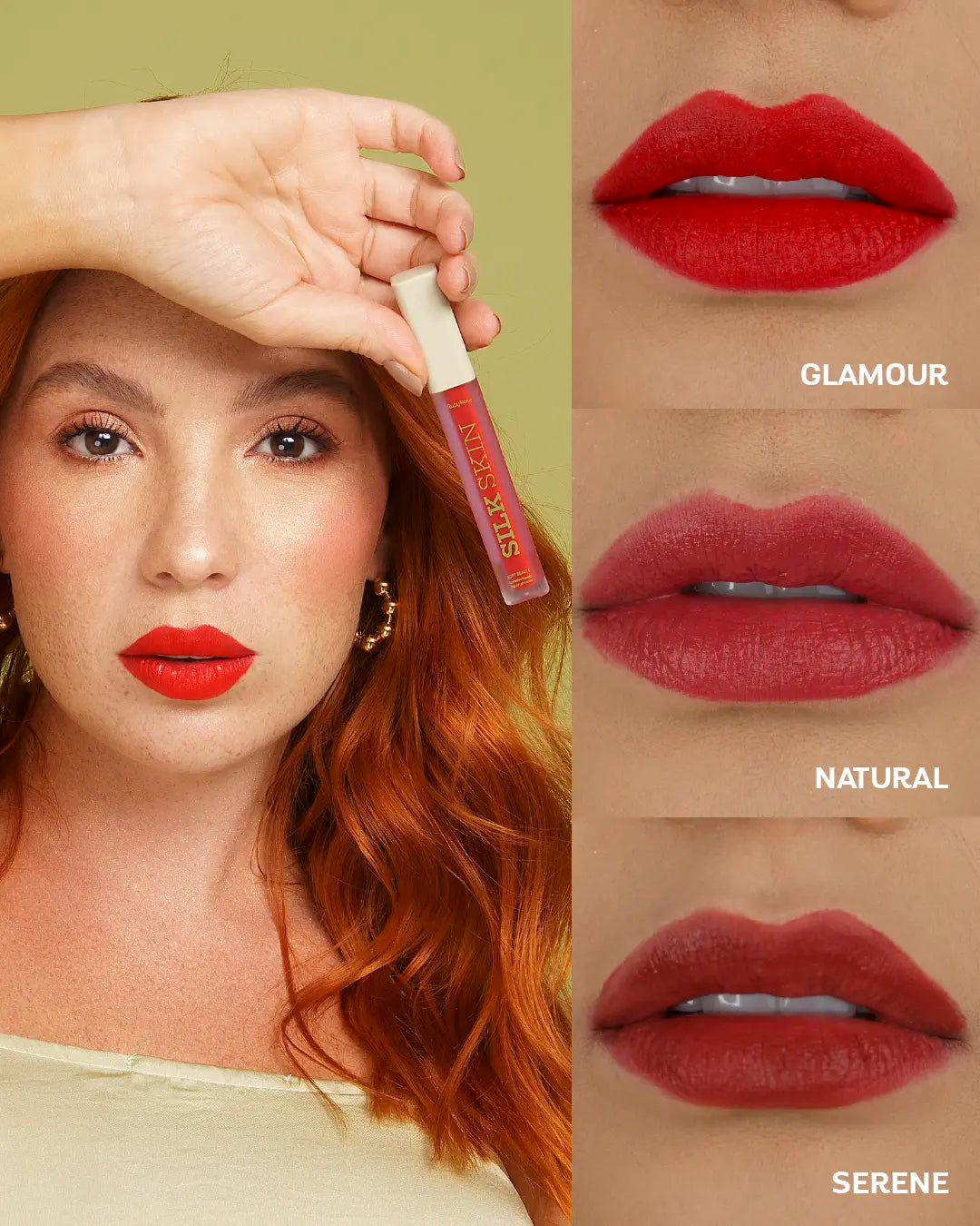 Labial mate Silk de color intenso