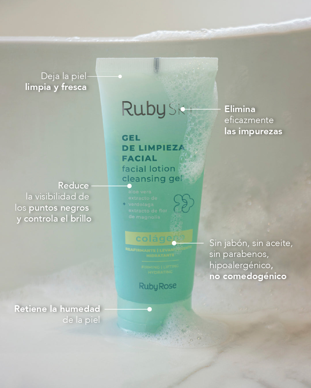 GEL DE LIMPIEZA FACIAL RUBY SKIN COLAGENO