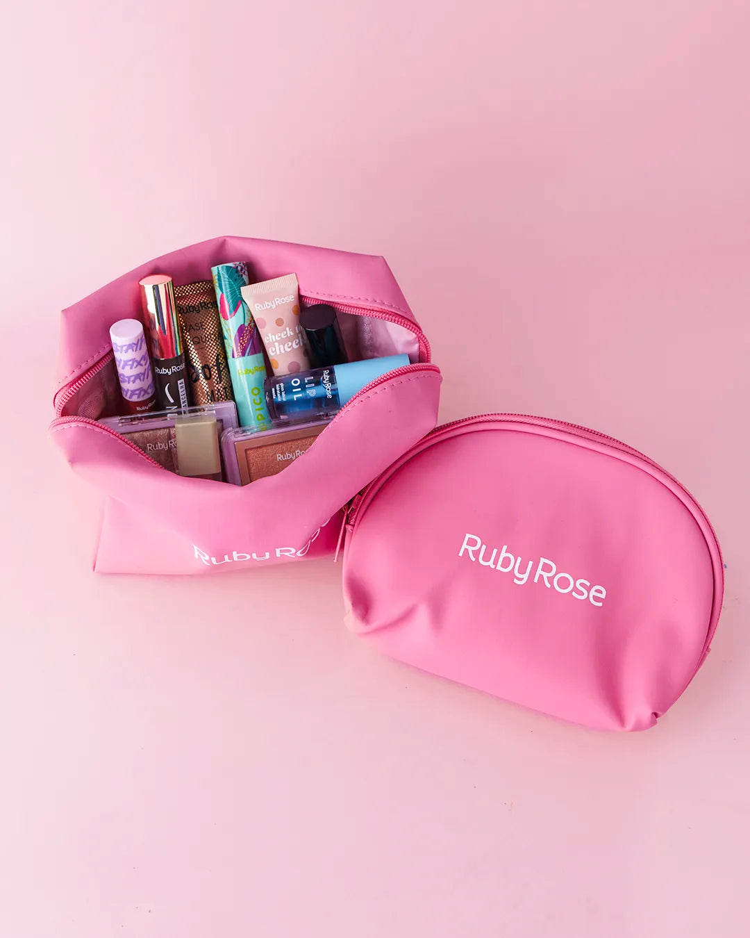 COSMETIQUERA FUCSIA RUBY ROSE REDONDA