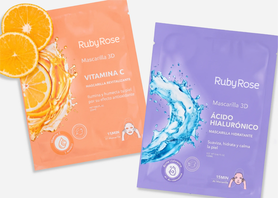 Hidratación y luminosidad en una sola mascarilla. ¡Revitaliza tu piel con las Mascarillas Ruby Rose!