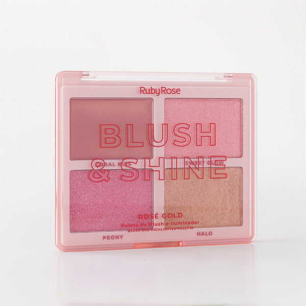 Paleta Blush Iluminador Shine Rose Gold
