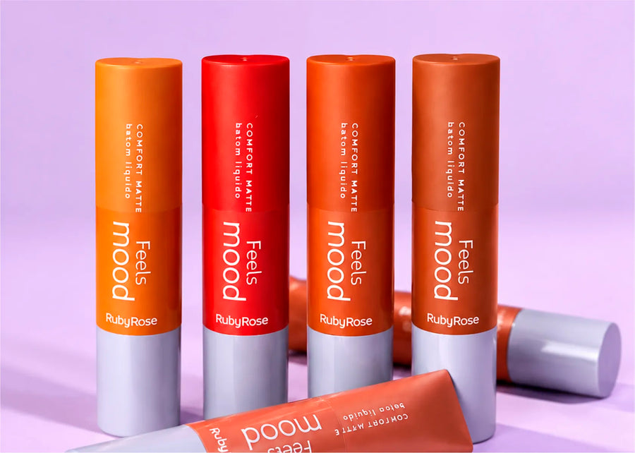 Mate, aterciopelado y sin transferir. ¡Labios impecables todo el día con Feels Mood Matte Comfort!