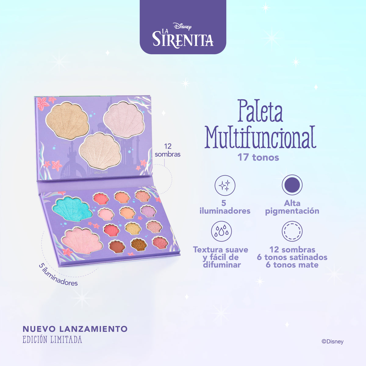 PALETA DE MAQUILLAJE LA SIRENITA