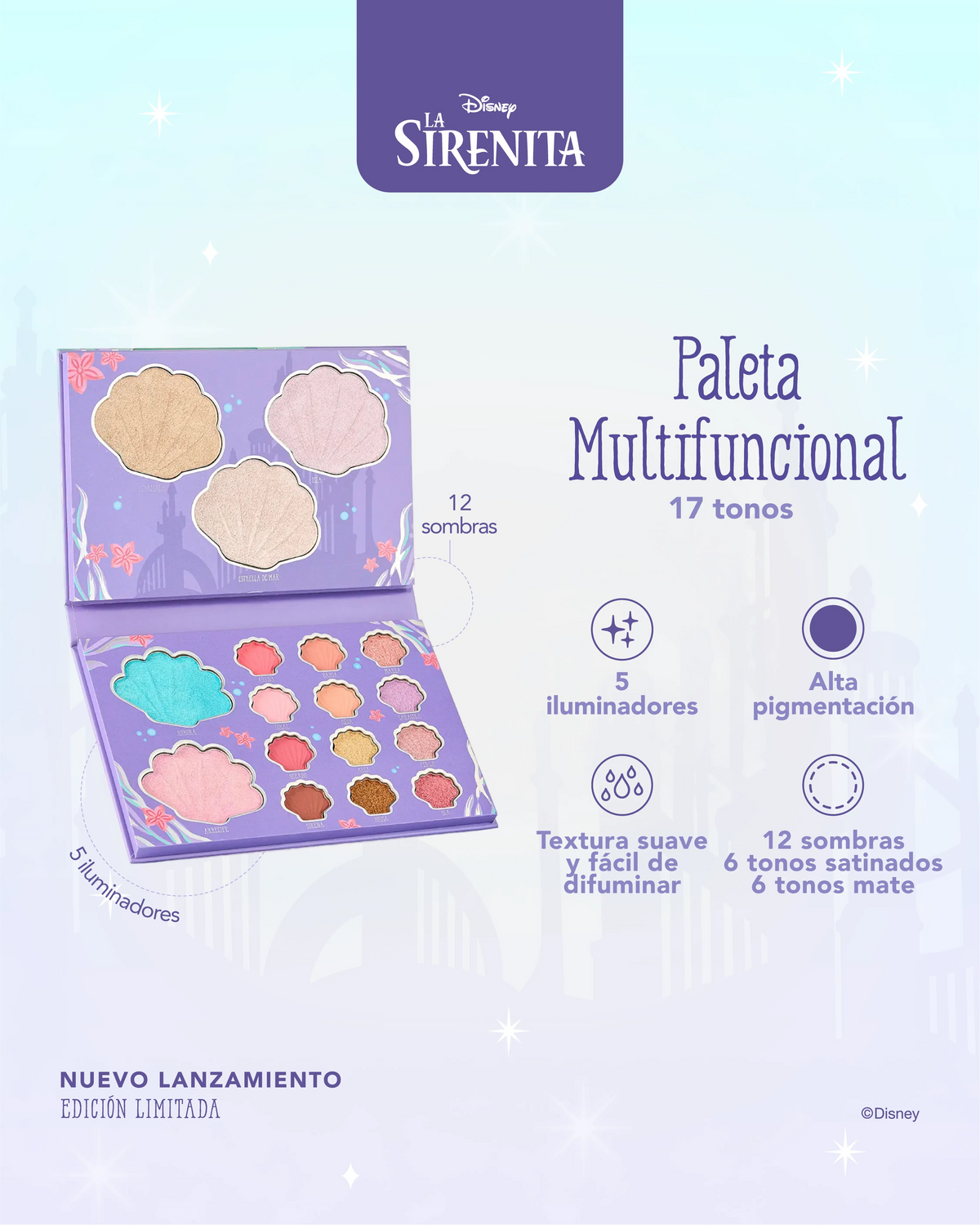 PALETA DE MAQUILLAJE LA SIRENITA